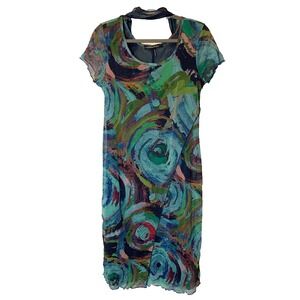 Mado et Les Autres dress (size small) ART YOU WEAR French design on mesh BOHO